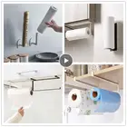 Кухня Бумага держатели Sticke крутящаяся держатели Ванная комната туалет Полотенца Крючки-Вешалки для хранения ткани Полка Органайзер держатель для туалетной бумаги