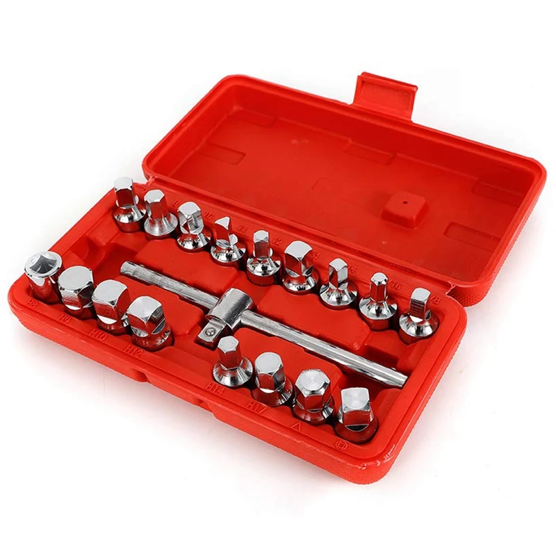 18 шт. маслоотводная труба розетка ключ коробки передач шестигранные квадратные