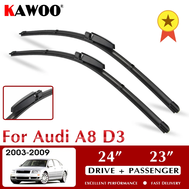 KAWOO Wiper Car Wiper Blades for Audi A8 (D3) 2003 - 2009 Windshield Windscreen Window Wash 24