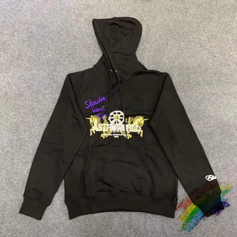 Толстовка с рисунком Тревиса Скотта плеча ездила в астромир высококачественный