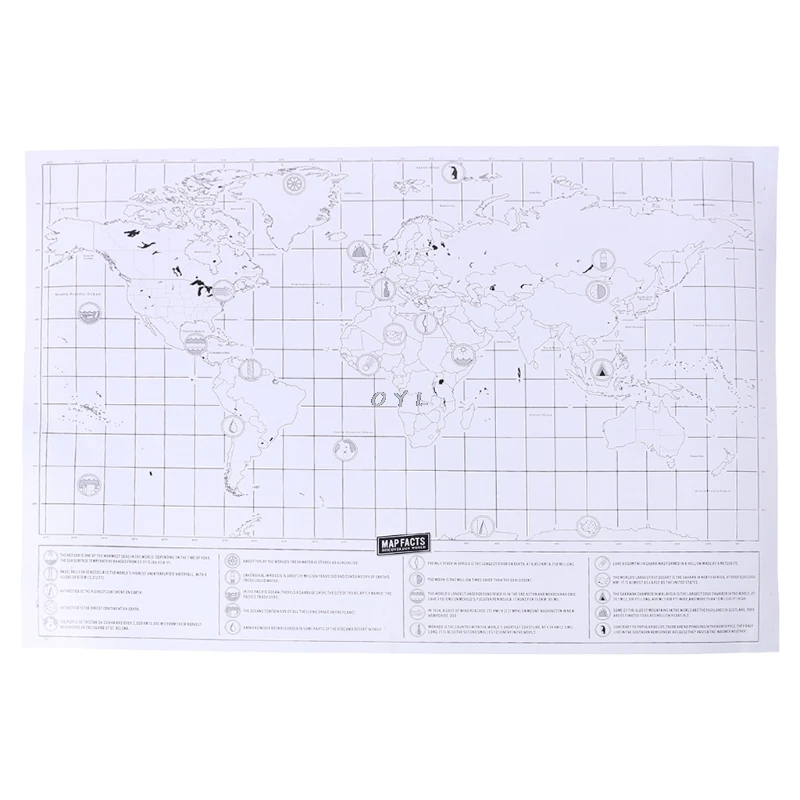 

Deluxe Wissen Zwart World Map krassen Wereldkaart Gepersonaliseerde Reizen Scratch voor Kaart Kamer Woondecoratie Muurstickers