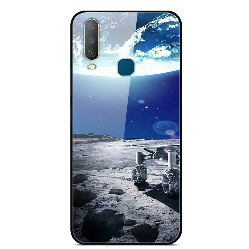 22 ДЛЯ VIVO Y17 чехол из закаленного стекла с изображением планеты космос, чехол из стекла для Vivo Y17 Y 17 VivoY17 1902, чехол для Vivo Y3 Y12 Y15 - Цвет: 22