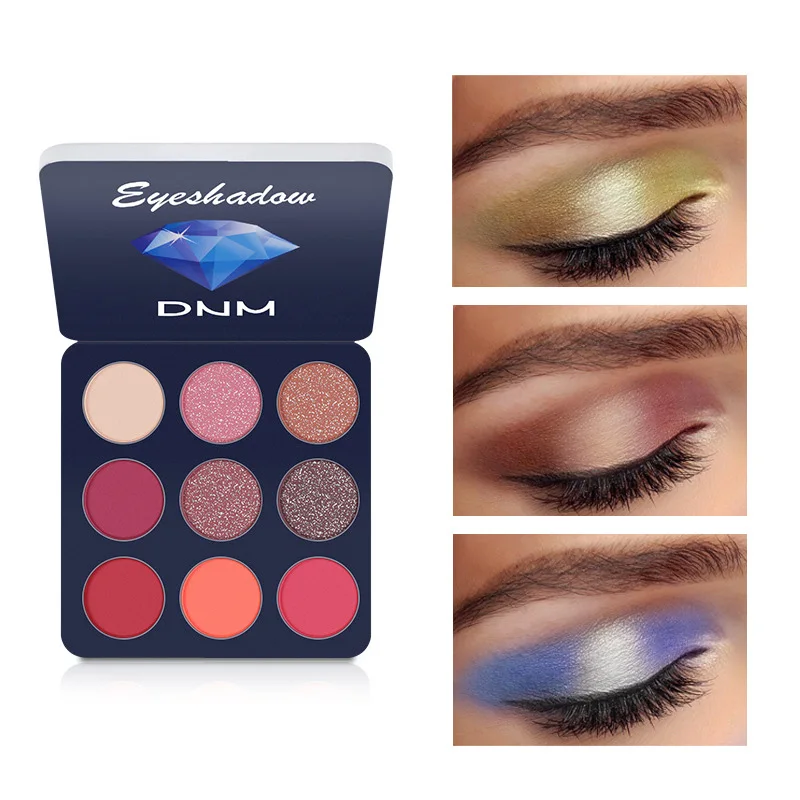 

9 Colors Neon Eyeshadow Palette Matte Shimmer Glitter Long-lasting Waterproof Easy To Wear Eye Makeup Natural Brighten Cosmetics