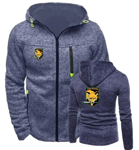 

Men Fleece Warm Hoodies Jacket Autumn Winter Zipper Hooded Sweatshirt Male Pocket Coat Fox hound Special force group Outwear