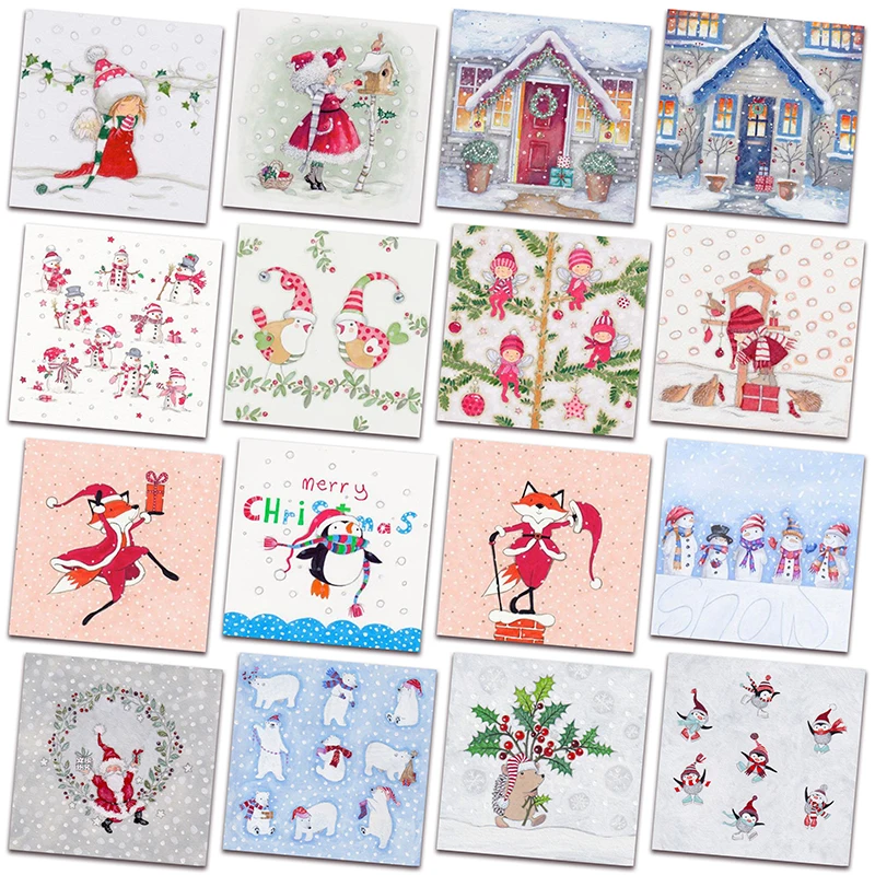 

New DIY Diamond painting mosaic Christmas Cartoon Full Diamond embroidery cross stitch Girl fox penguin picture Home decor 2863