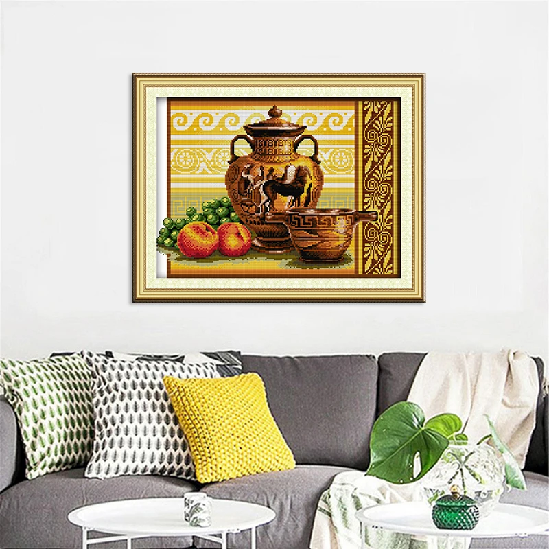 Набор для вышивания крестиком Joy Sunday горячая Распродажа керамика и фрукты 11 14CT