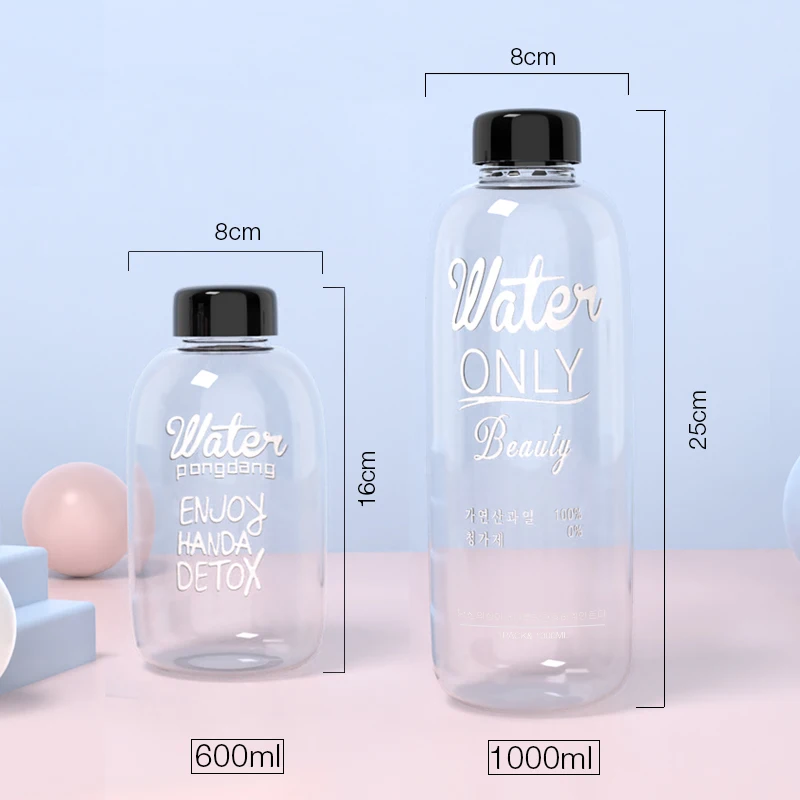 Креативная стеклянная бутылка для питьевой воды 600 мл 1000 | Дом и сад