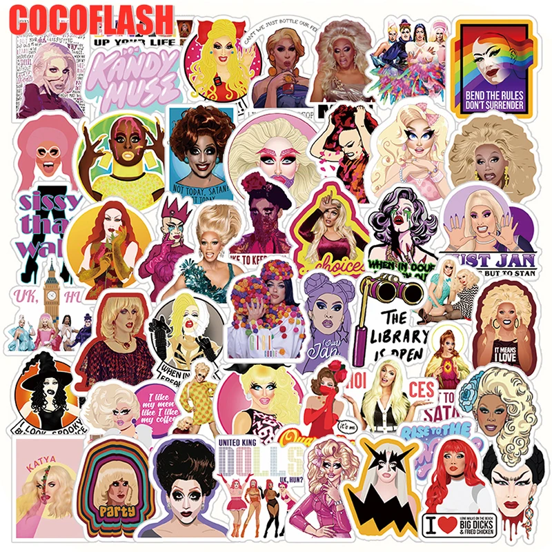 

10/50 шт./партия, водонепроницаемые наклейки для ноутбука, скейтборда, чемодана