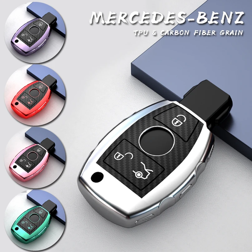 Термополиуретановые чехлы из углеродного волокна с рисунком автомобиля ключ