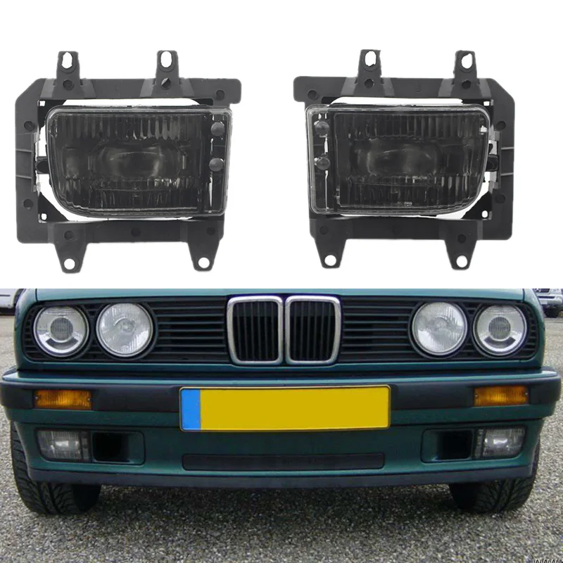 2Pcs Yellow Clear Lens Cover Front Bumper Fog Light Lamps House For Bmw E30 318I 318Is 325I 325Is 325E 325Es 325Ix 63171385945 6 |