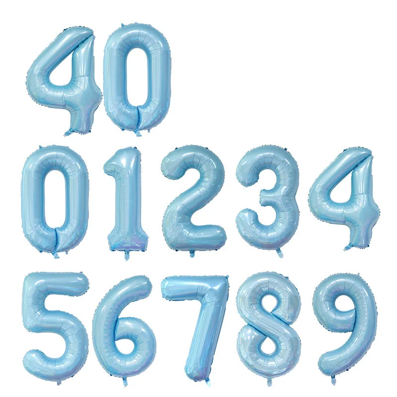 Воздушные шары из фольги в виде градиентных цифр 40 дюймов | Дом и сад