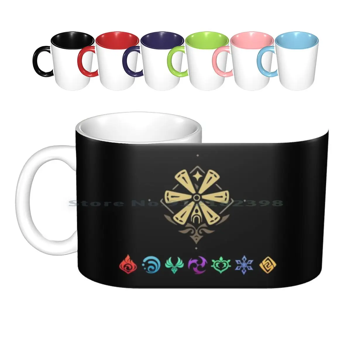 

Ударные керамические кружки Genshin, кофейные чашки, кружка для молока, чая, кружка Genshin Impact Game Genshin Impact Paimon Genshin