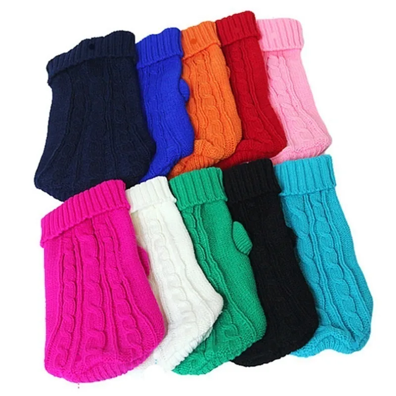 

Pet Supplies Pet Clothes Cat Dog Costume Autumn And Winter Thick Fiber Fashion Warm Sweater Coarse Knit Clothes For Dogs Cats