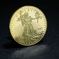2021 year 39mm gold plated relief statue of liberty eagle yang commemorative coin gold coin crafts collectibles home decoration