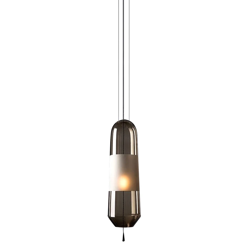 Buy Nordic creative LED pendant lights Glass Single head hanging lamp bedroom deco suspension luminaire bedside restaurant fixtures on