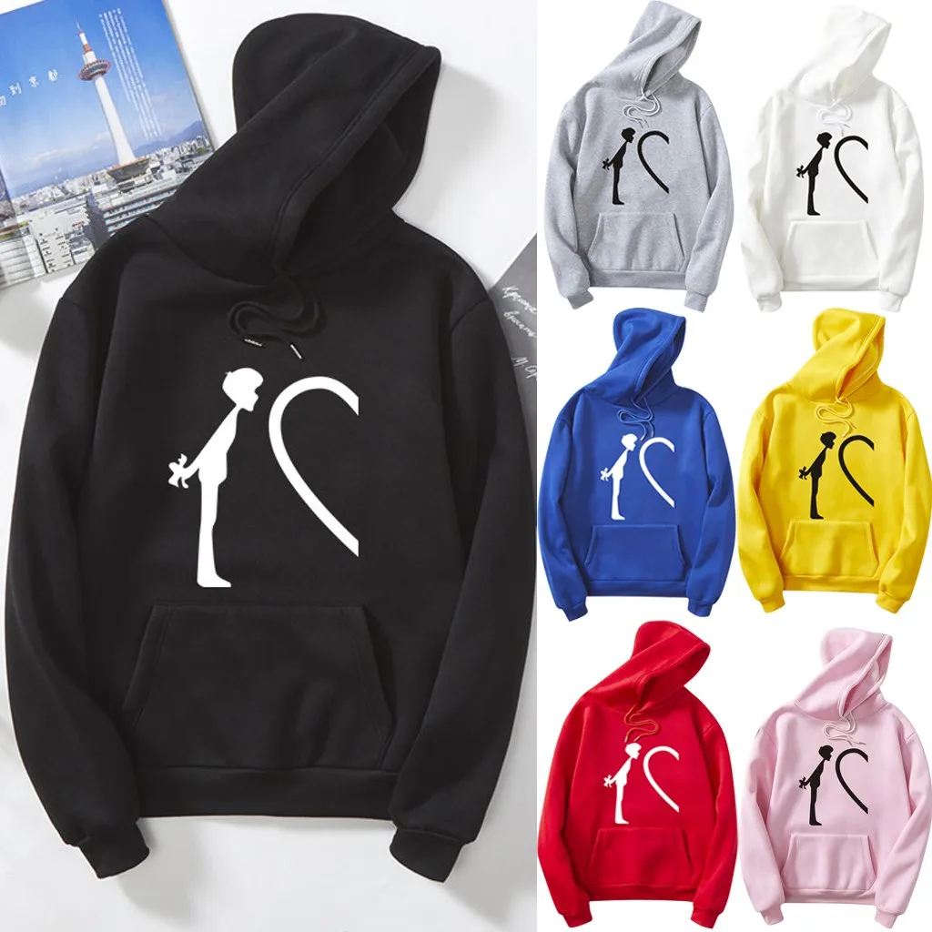 Женская толстовка с принтом в форме сердца Повседневная Толстовка капюшоном