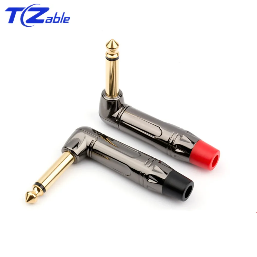 Разъем для динамика 6 35 мм аудиоразъем 90 градусов адаптер Hi Fi 5 моно внешний звук