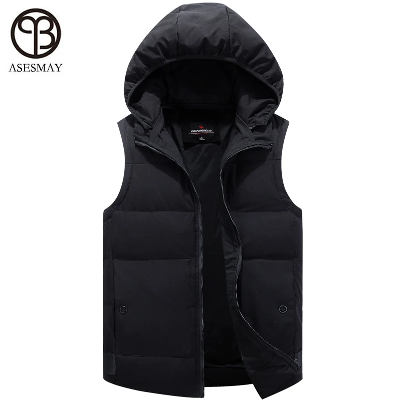 2019 брендовая мужская куртка жилет без рукавов зимние модные повседневные пальто