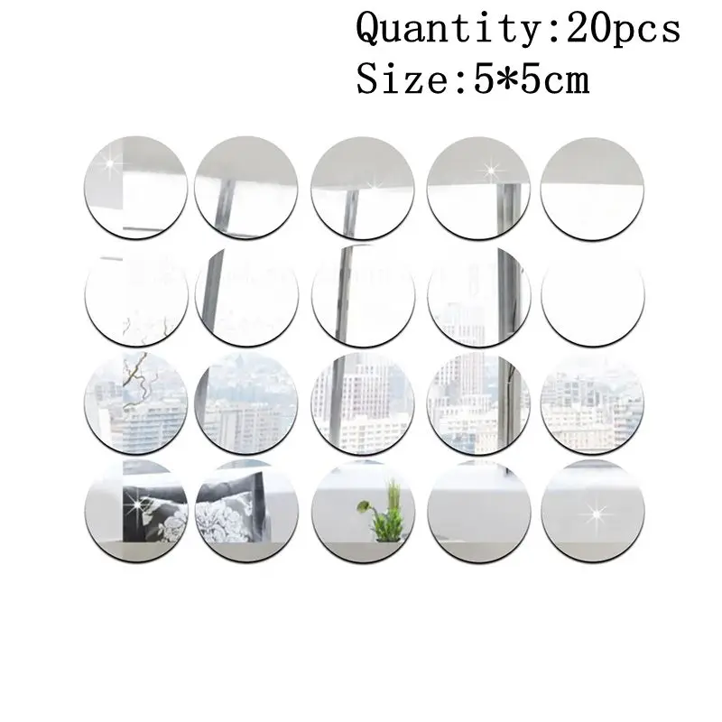 

Круглые зеркальные наклейки 3D YONGSNOW 5см