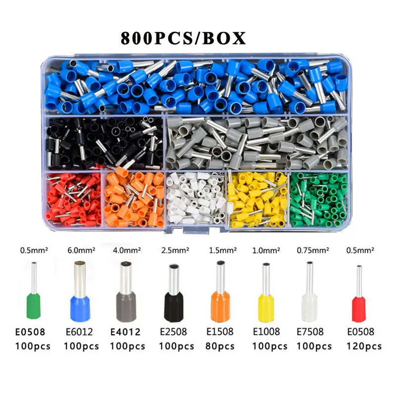 Клеммы, различные стили, электрические 9 видов, набор коробок, трубки ...