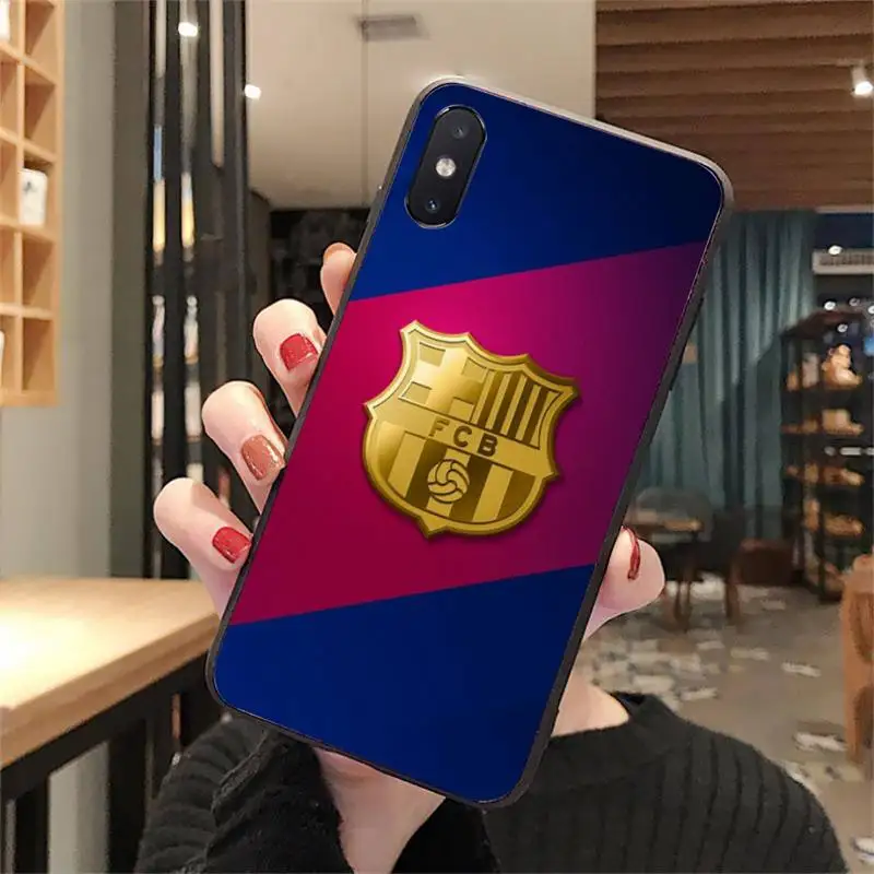 FC Барселона Смарт Месси ТПУ Черный чехол для телефона Корпус IPhone 11 Pro XS MAX 8 7 6 6S Plus X