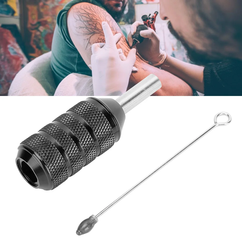 

Aluminum Alloy 25mm Cartridge Tattoo Grips for Tattoos Machine Gun Tips Needles Black High Quality Supplies Professional Beauty