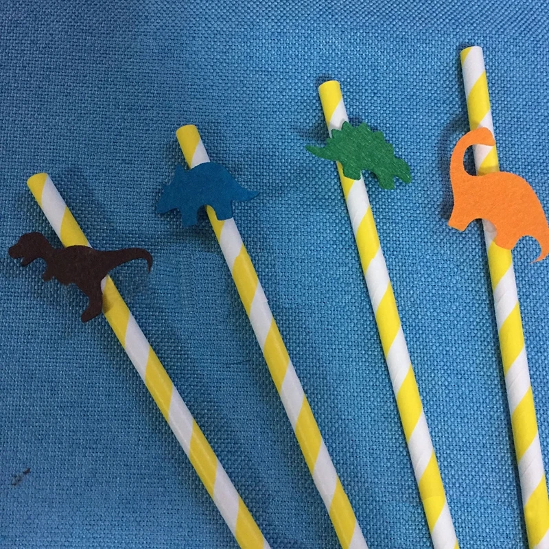 Креативные бумажные соломинки динозавр тема самолет облака Автомобиль Забавная