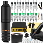 Профессиональный набор татуировки роторная ручка машина с коробкой для тату Чехол Набор Перманентный макияж картридж иглы тату боди арт