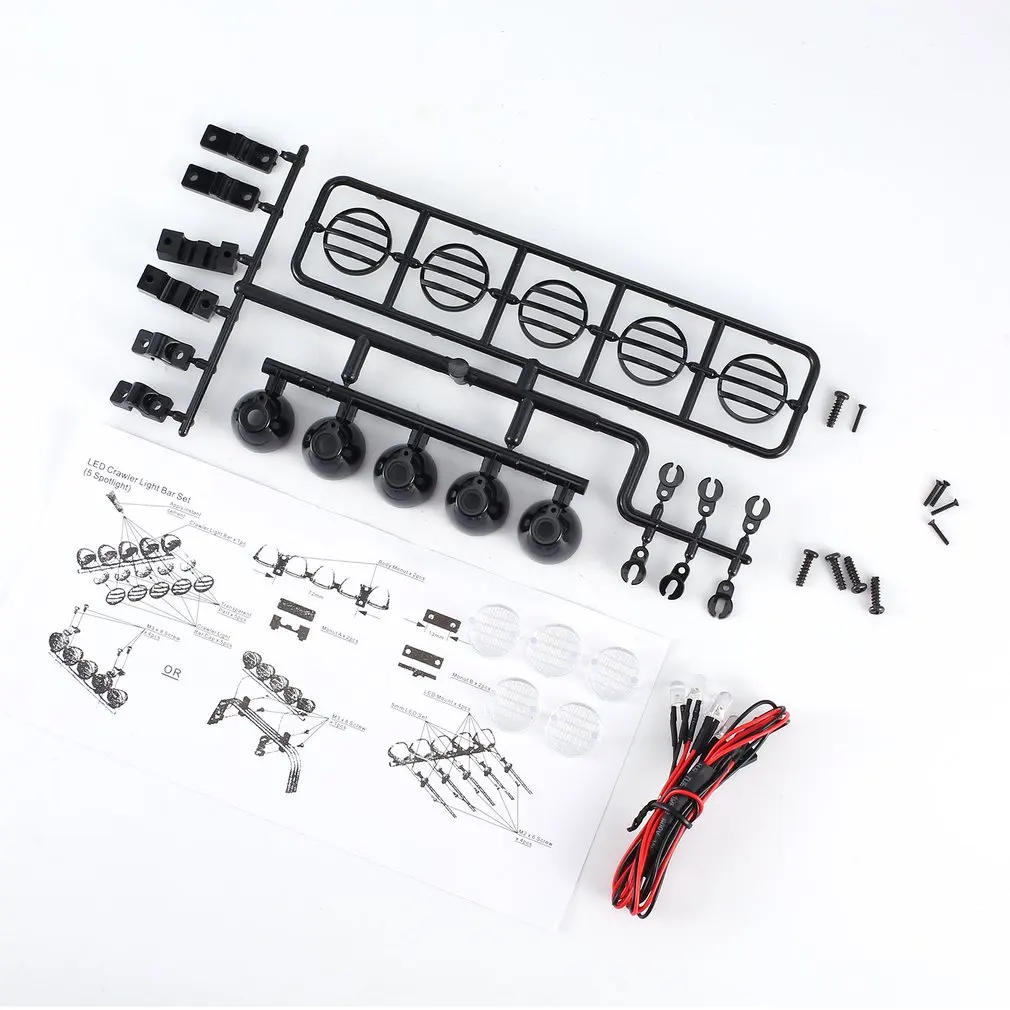 Новое обновление 5 светодиодный свет фонари для багажника наборы 1/8 1/10 RC