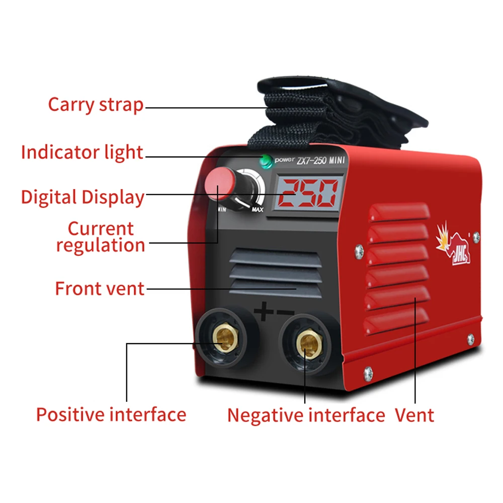 20-250A Current Adjustable Portable Home Mini Electric Welding Machine IGBT Digital Soldering Equipment with LED Display ZX7-250 |