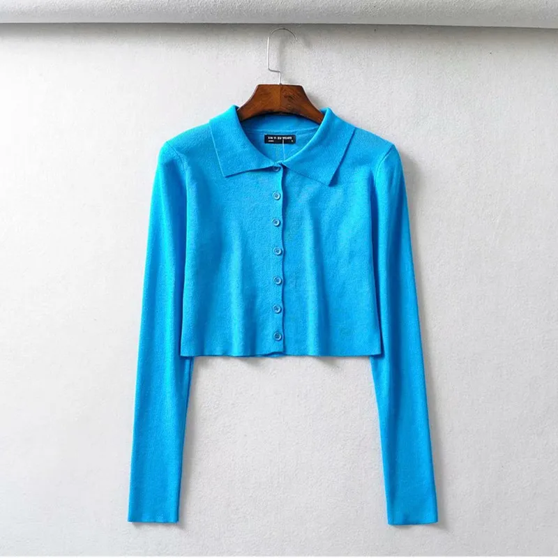 Вязаный белый черный Укороченный кардиган свитер для женщин весна-осень