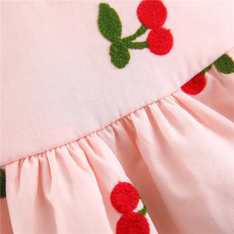 Хлопковое платье с вышивкой для маленьких девочек летнее новорожденных