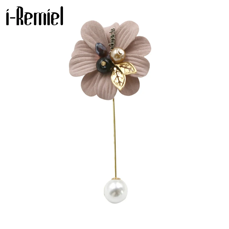 Модная новинка корсаж длинная игла брошь Ткань Искусство значок булавки на