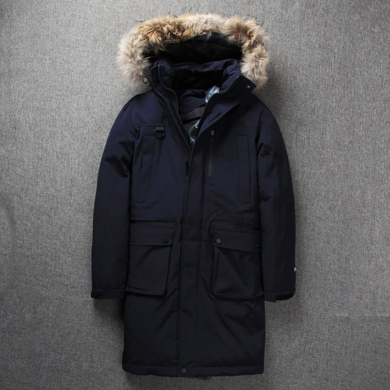 Winter Men Down Jacket Boys Coat Natural Fur M L XL XXL XXXL | Мужская одежда