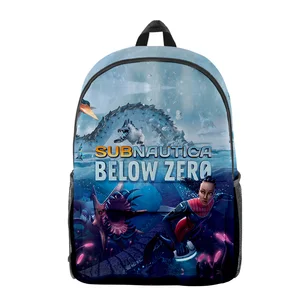 Подростковый рюкзак Subnautica для мальчиков и девочек, мужской, женский, мужской, школьный рюкзак из ткани Оксфорд, вместительный дорожный рюкзак