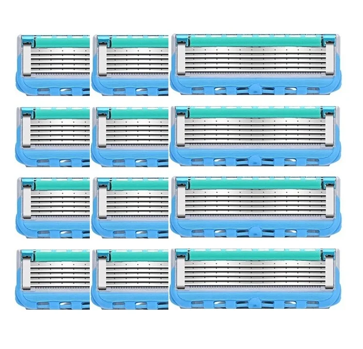 12 шт./лот бритва кассета с лезвиями бритвенное лезвие для мужчин лицо совместимый