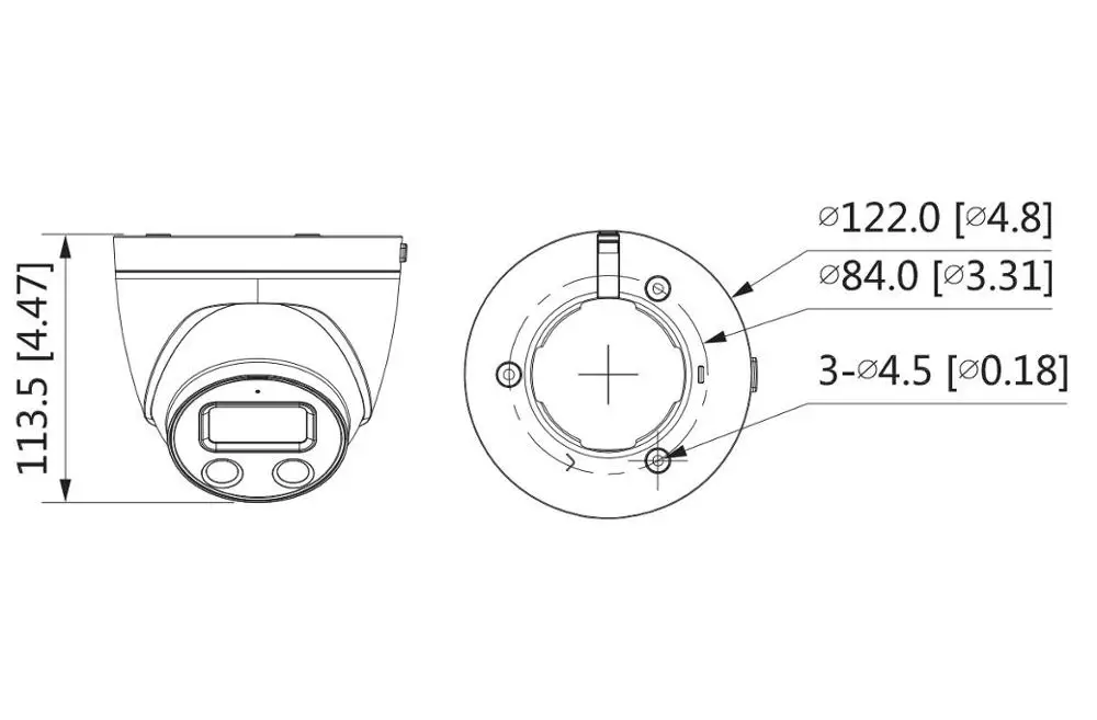 IP-камера Dahua IPC-HDW5541H-AS-PV 5 Мп WDR IR Eyeball AI сетевая камера starlight Поддержка POE встроенный
