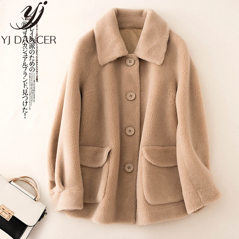 Специальная цена Повседневная Новинка 2019 пальто для стрижки овечьей шерсти