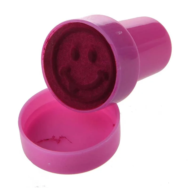 

4 pcs Ink Prints Stamps with Smiling Face