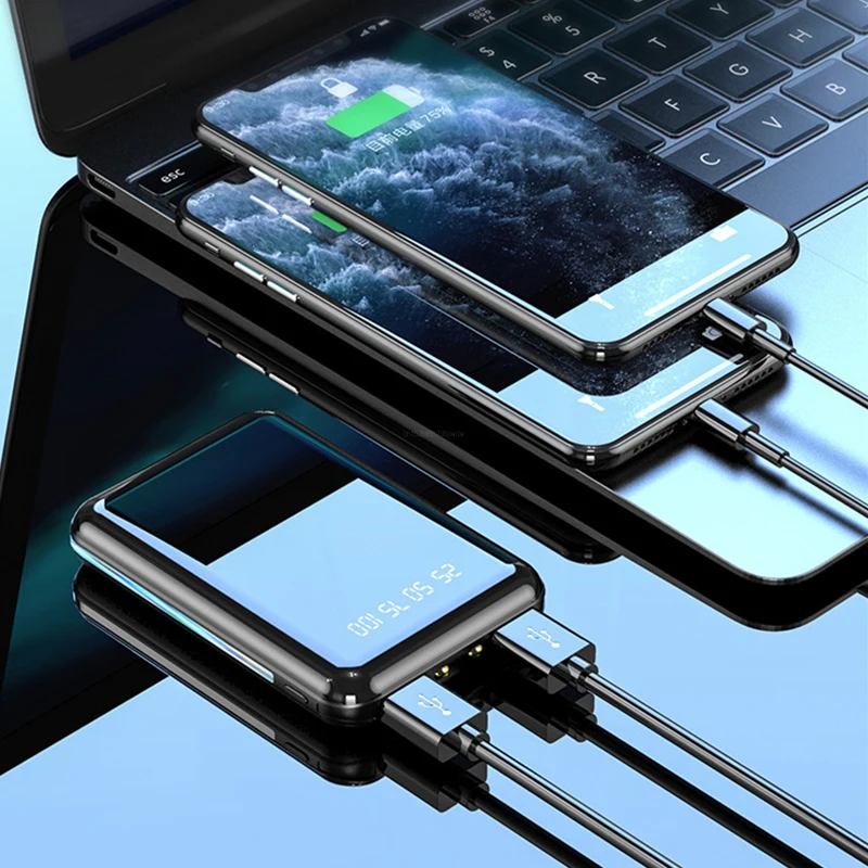 Mini Power Bank 20000mAh USB Charging Charger Portable External Battery Pack For Xiaomi Mi 8 IPhone 11 Pro Samsung S8 Poverbank