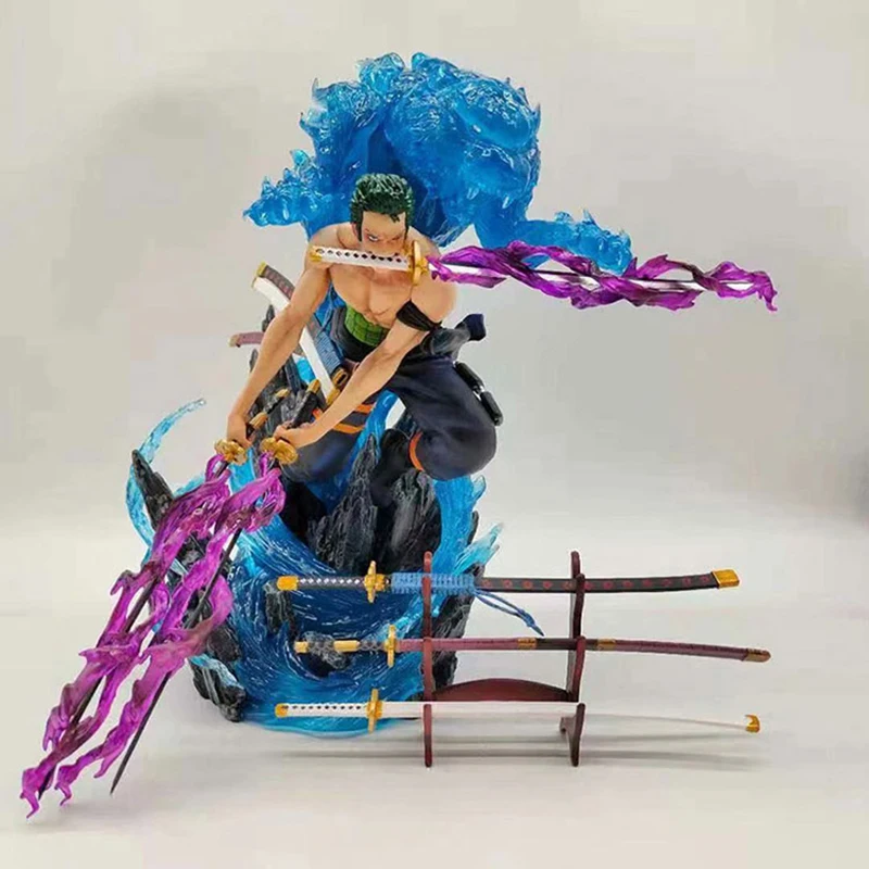 

One Piece Roronoa Zoro аниме экшн-фигурка Тигр Охота снег Леопард Саурон ПВХ 29 см коллекционные модели куклы игрушки для подарка