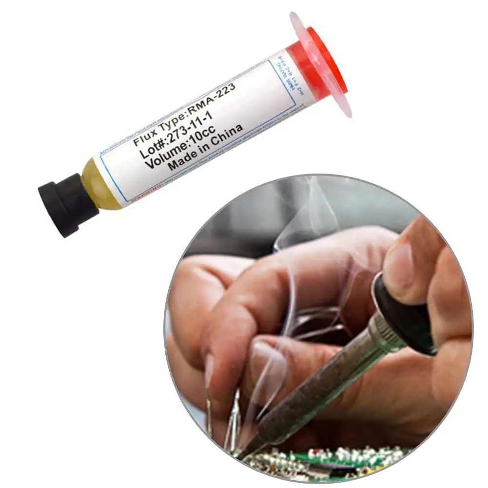 

1pc 10cc Syringe Flux Rma-223 Solder Paste Diy Welding Suply Acid Weak Computer Grease Repair Tool For Chips Oil Q8T7