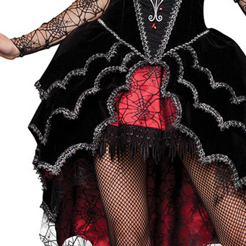 DM COS 2019 платье вампир дьявол Женский Хэллоуин Косплей Костюм Человек паук игровая