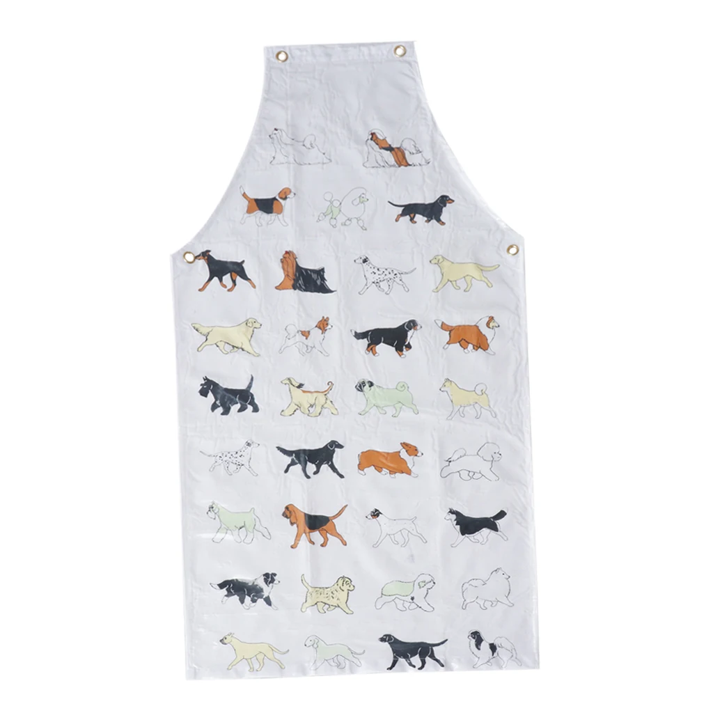 Водонепроницаемые фартуки клейкие из ПВХ для профессиональных грумеров белые |