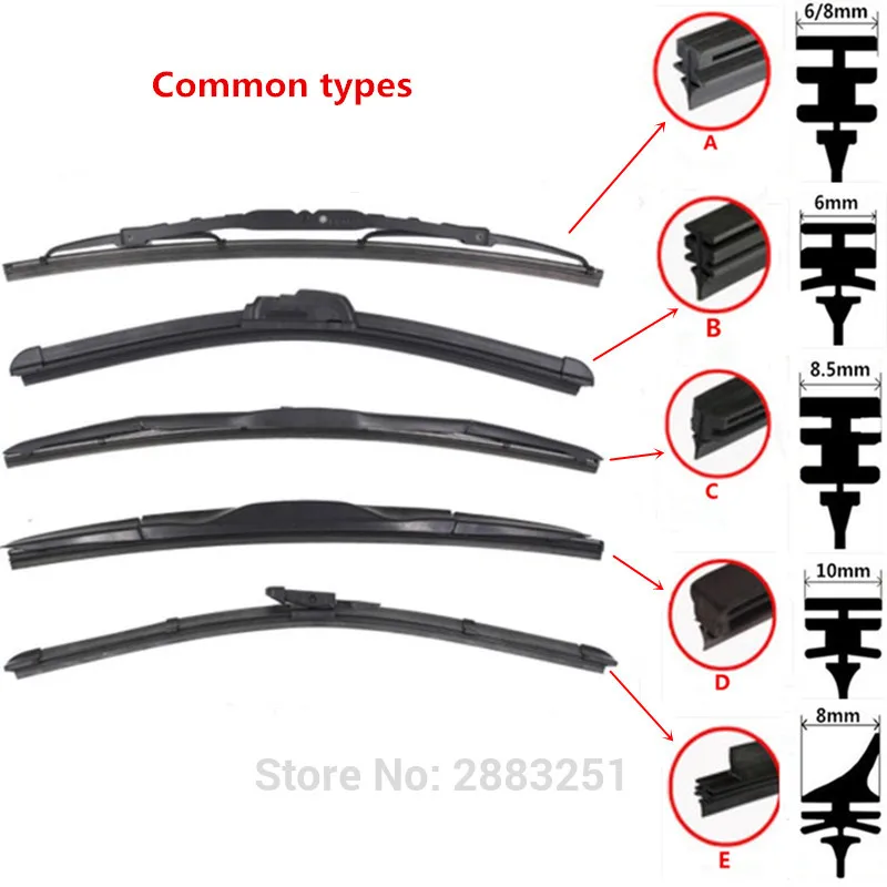 Car Windshield Wiper Rubber strip Blade (refill) For abarth 500 emblem Accessories | Автомобили и мотоциклы