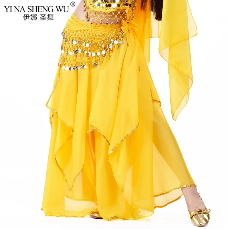 Belly Dance Skirt Professional Competition Sexy Chiffon For Women Costume Dancer 9 Color New | Тематическая одежда и