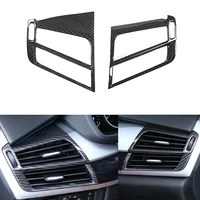 lhd real carbon fiber interior side air condition air vent outlet frame cover trim for bmw x5 f15 2014 2018 x6 f16 2015 2019