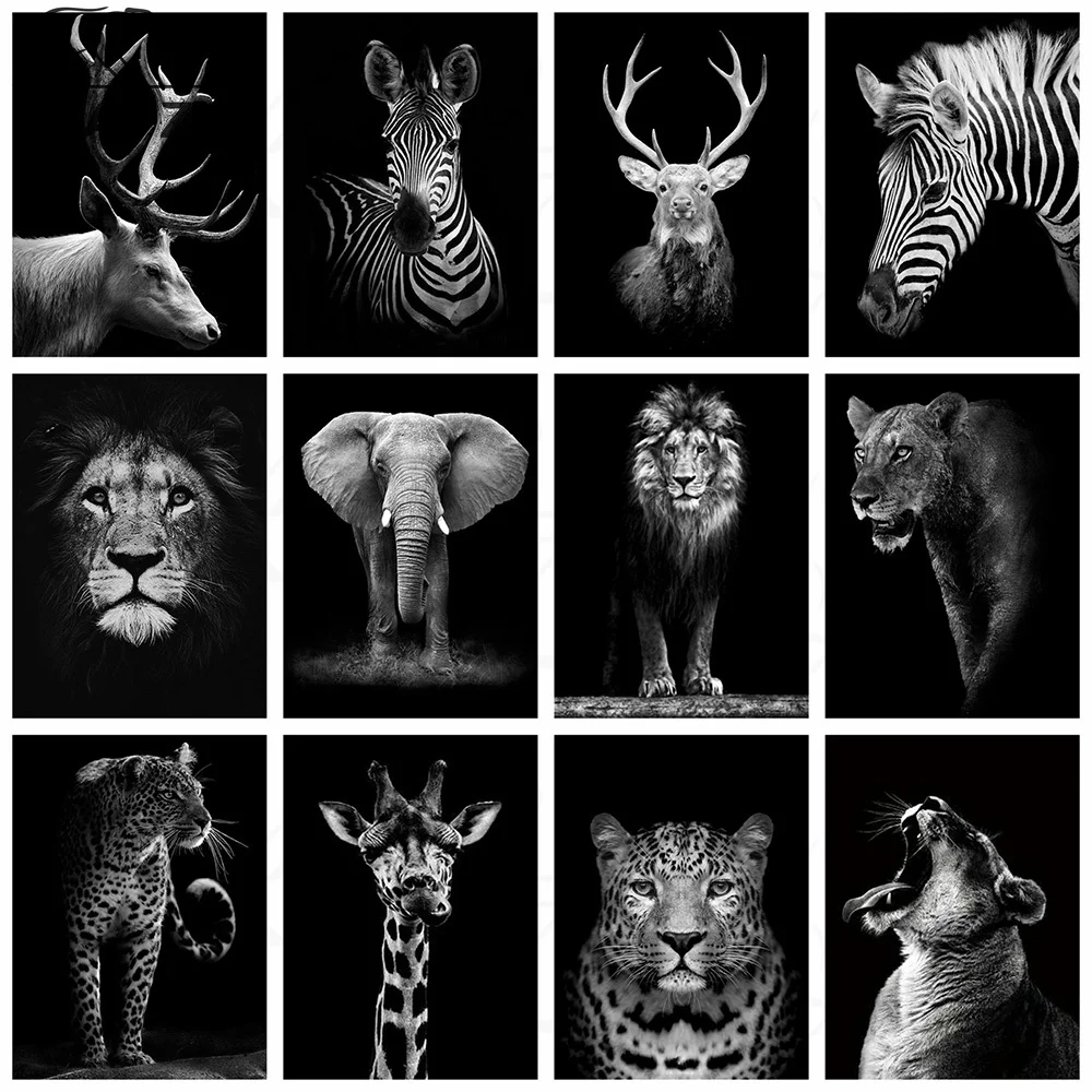 

Diamond Painting Animal Black Leopard Lion Deer Picture Embroidery Crossing Diy Mosaic Gift Cross Stitch Home Decoration