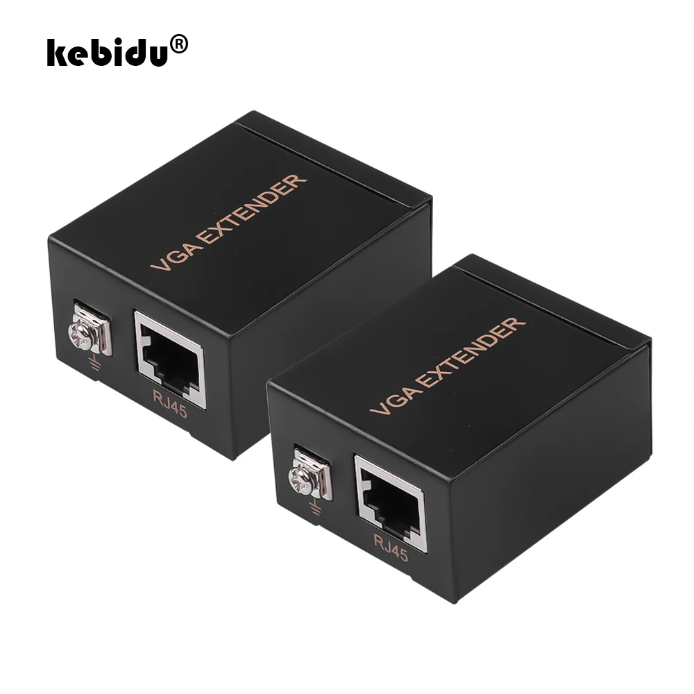 Усилитель сетевого сигнала kebidu 60M 1080P VGA к RJ45 ретранслятор расширитель с Cat5e/6 для