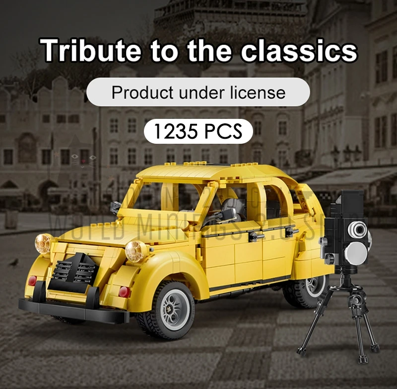 Citroen 2CV Жук Ретро автомобили модель автомобиля C61026 1:24 ScaleCollection строительные блоки